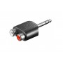 Adaptor Audio Jack 6.3 mm Tata Cu 2 RCA Mama