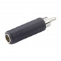 Adaptor Jack 6.3 mm Mama La RCA Tata , Negru