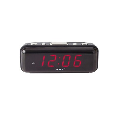 Ceas Digital Cu LED Rosu ,Alarma , 12/24H , Negru