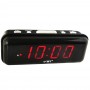 Ceas Digital Cu LED Rosu ,Alarma , 12/24H , Negru