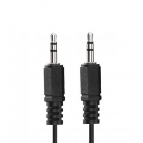 Cablu auxiliar Jack 3.5 mm tata - Jack 3.5mm tata , 10 cm , negru
