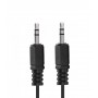 Cablu auxiliar Jack 3.5 mm tata - Jack 3.5mm tata , 10 cm , negru