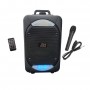 Boxa activa portabila,microfon cu fir,Bluetooth,telecomanda,cititor stick USB,card microSD,lumini party