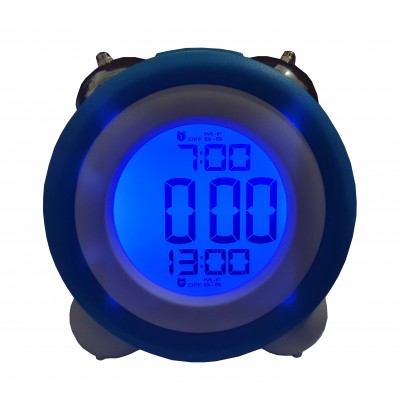 Ceas digital cu alarma,classic style,albastru