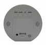 Ceas digital de masa cu led mov,termometru,functie 12/24 h,rotund,oglinda