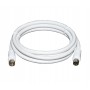 Cablu antena TV,1 conector tip F,1 conector coaxial tata,alb,3 metri,elSales