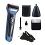 Aparat de tuns reincarcabil cu trei capete interschimbabile,acumulatori inclusi,elSales,albastru