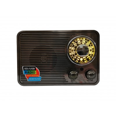 Radio Portabil elSales MD-1176 , Difuzor 8 cm , Bluetooth , USB , MicroSD , Auxiliar , Acumulator Integrat , Mov