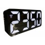 Ceas electronic negru cu LED alb elSales ELS-3622,alarma,format ora 12/24 h,oglinda,forma dreptunghi