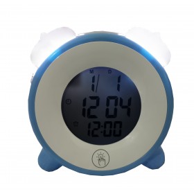 Ceas de birou elSales ELS-3626 Classic Style, afisaj ora format 12/24 , control touch , iluminare LED multicolor , albastru