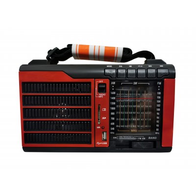 Radio elSales ELS-889 cu USB , cititor card , FM , AM , rosu
