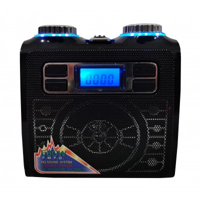 Radio elSales ELS-669 cu acumulator integrat , USB , cititor card , FM , AM , negru