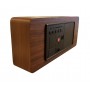 Ceas de birou elSales Wood Design , LED rosu , afisare temperatura , data , alarma , culoare lemn maro