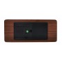 Ceas de birou elSales Wood Design , LED rosu , afisare temperatura , data , alarma , culoare lemn maro