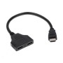 Splitter HDMI cu 2 iesiri elSales ELS-SPL2 , rezolutie Full HD , cablu 20 cm , negru
