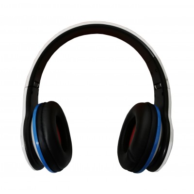 Casti cu fir elSales ELS-8558 , pliabile , Dynamic Sound , Pure Bass , alb/albastru