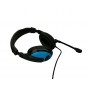 Casti cu fir elSales ELS-760 cu microfon, reglabile , Dynamic Sound , Pure Bass , negru/albastru