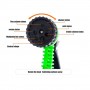 Furtun extensibil pentru gradina elSales Magic Flex , pistol udat inclus  , lungime 60 metri , verde