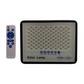 Lampa LED 100 W elSales ELS-LL100 cu panou solar , telecomanda , suport prindere , alb