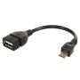 Cablu OTG USB - Micro USB elSales ELS-COM , lungime 10 centimetri , negru