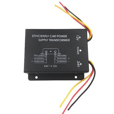 Convertor auto pentru tensiune 24 V la 12 V elSales ELS-CA20 , 20 Amperi , 240 W , negru