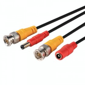 Cablu BNC + alimentare elSales ELS-CBA pentru sistem video analog sau digital , lungime 15 metri , negru