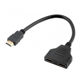 Splitter HDMI cu doua iesiri elSales ELS-S2H , lungime 30 cm , negru