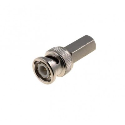 Conector BNC tata-RG6U prin infiletare elSales ELS-BNCI , argintiu