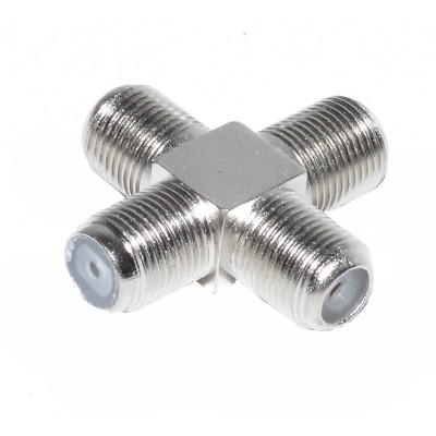 Conector coaxial cu 4 capete elSales ELS-CCC , argintiu