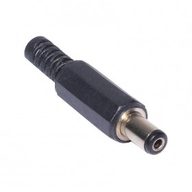 Conector alimentare tata 2.1 x 5.5 mm elSales ELS-CAT pentru montat pe fir, negru