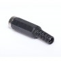 Conector alimentare mama DC 2.1 mm elSales ELS-CAM pentru montat pe fir , negru