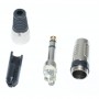 Conector Jack 6.3 stereo tata elSales ELS-CJ63 , argintiu