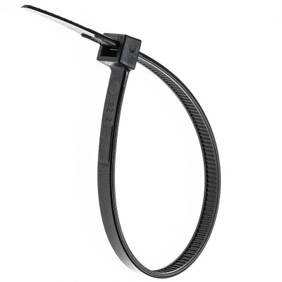 Colier din plastic pentru prindere elSales ELS-CDP , latime 4.8 mm ,  lungime 35 cm , set 10 bucati , negru