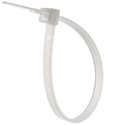 Colier din plastic pentru prindere elSales ELS-CDP , latime 3.6 mm ,  lungime 25 cm , set 10 bucati , alb