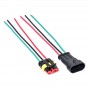 Conector electric mama-tata cu trei fire elSales ELS-CE3 , rezistent la apa , multicolor