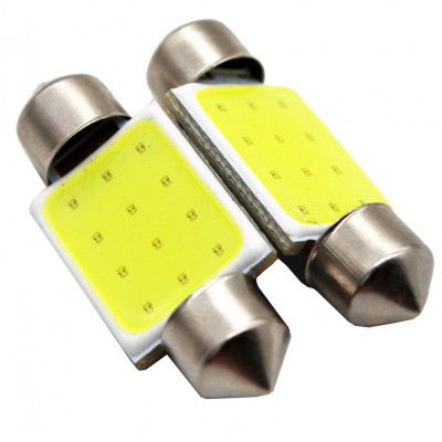 Set 2 LED-uri COB 36 mm elSales ELS-SLC pentru plafoniera , portbagaj , numar inmatriculare,lumina alba,Intense Light