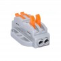 Conector doza cu 2+2 poli pentru cabluri electrice elSales ELS-2+2 , gri/portocaliu