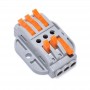 Conector doza cu 3+3 poli pentru cabluri electrice elSales ELS-3+3 , gri/portocaliu
