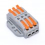 Conector doza cu 3+3 poli pentru cabluri electrice elSales ELS-3+3 , gri/portocaliu