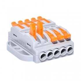 Conector doza cu 5+5 poli pentru cabluri electrice elSales ELS-5+5 , gri/portocaliu