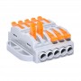 Conector doza cu 5+5 poli pentru cabluri electrice elSales ELS-5+5 , gri/portocaliu