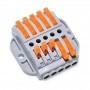 Conector doza cu 5+5 poli pentru cabluri electrice elSales ELS-5+5 , gri/portocaliu