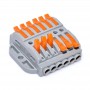 Conector doza cu 6+6 poli pentru cabluri electrice elSales ELS-6+6, gri/portocaliu