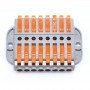 Conector doza cu 8+8 poli pentru cabluri electrice elSales ELS-8+8, gri/portocaliu