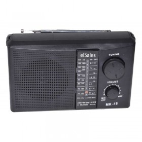 Radio portabil elSales ELS-MK18 cu FM, AM, SW1, SW2, negru