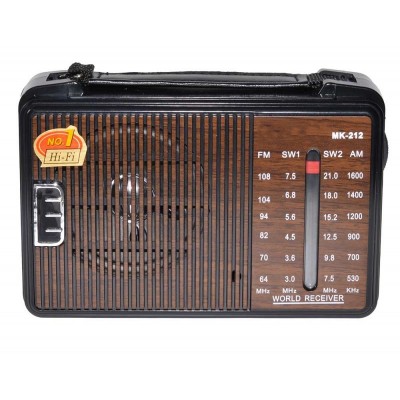 Radio portabil elSales ELS-MK212 cu FM, AM, SW1, SW2, maro