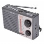 Radio portabil elSales ELS-MK-918 cu USB, MicroSD FM, AM, SW, lanterna, gri