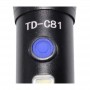 Lanterna elSales TD-C81 cu LED CREE 3 W, LED lateral COB 3 W, acumulator integrat, zoom telescopic, negru