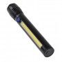 Lanterna elSales TD-C83 cu LED CREE 7 W, LED lateral COB 7 W, acumulator integrat, zoom telescopic, negru