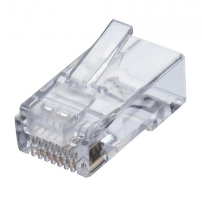 Set 10 conectori plastic UTP-FTP elSales ELS-CUT New Style , CAT6, transparent